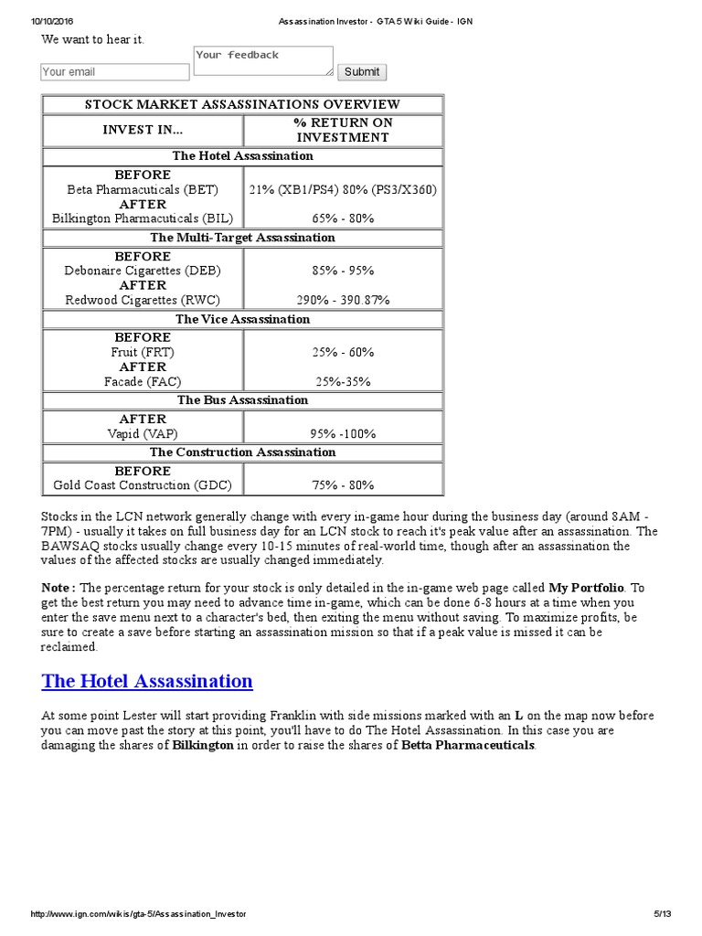debonaire cigarettes gta v - 5 Guide GTA 5 Assassination Investment Guide
