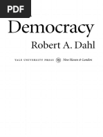 On Democracy - Robert a. Dahl