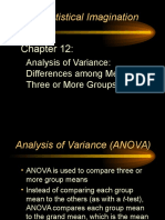 The Statistical Imagination: Analysis of Variance: Differences Among Means of Three or More Groups