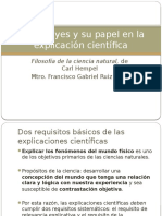 Las Leyes y Su Papel en La Explicación Científica