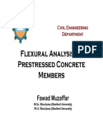 Flexural Analysis of Pre-stressed Concrete