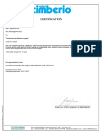 Certificado Cim Valve- Valvula Palanca
