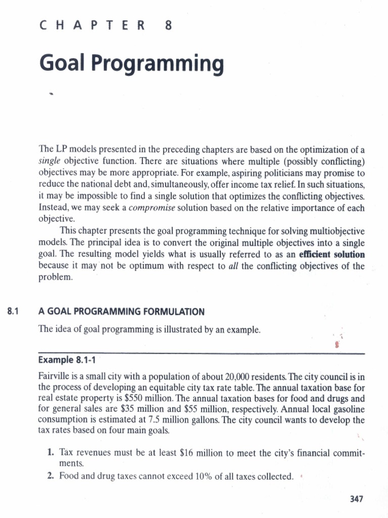 Goal Programming