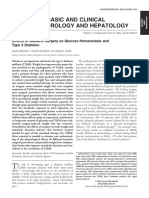 Effects of Bariatric Surgery on Glucose Homeostasis and Type 2 Diabetes