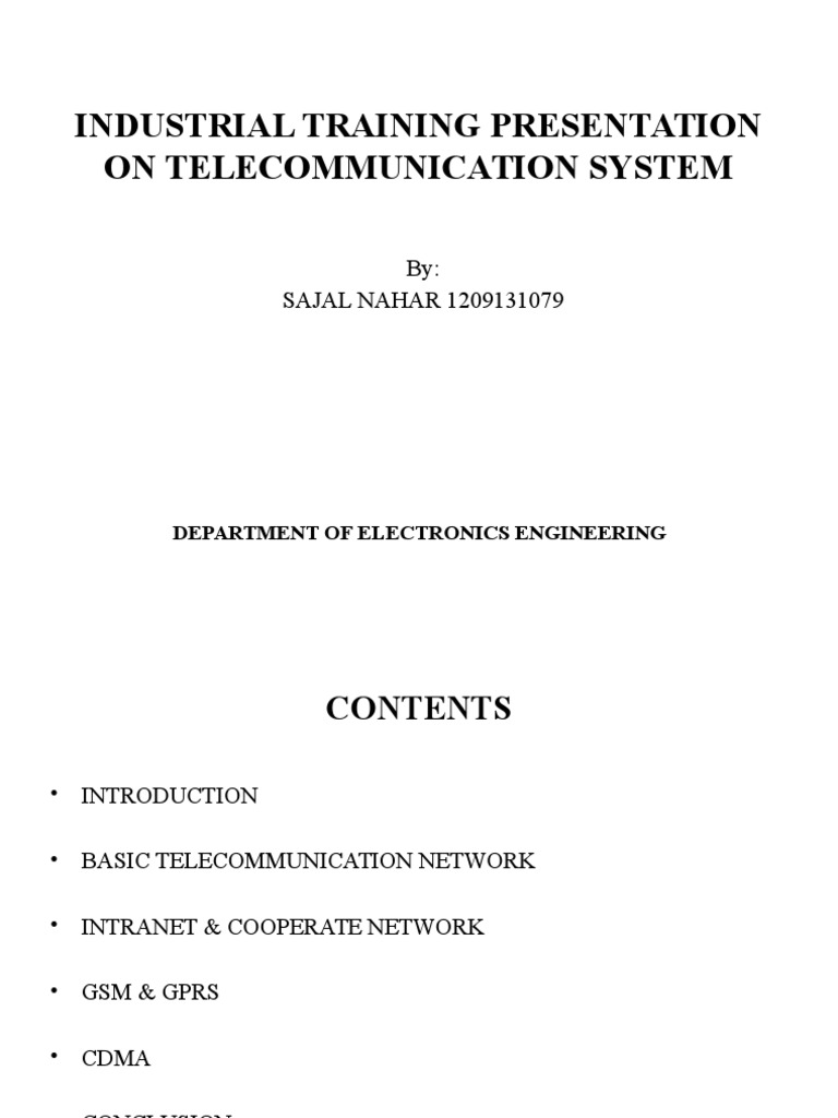 Sajal Telecom Training Overview | PDF | Multiplexing | General Packet ...