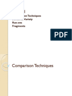10.10 LateEng101 ComparisonTechniques SentenceVariety Frags Runons