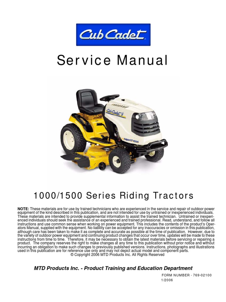 Cub Cadet 1000_1500 Service Manual | Transmission (Mechanics) | Belt  (Mechanical)
