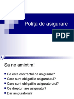 Completarea Politei de Asigurare