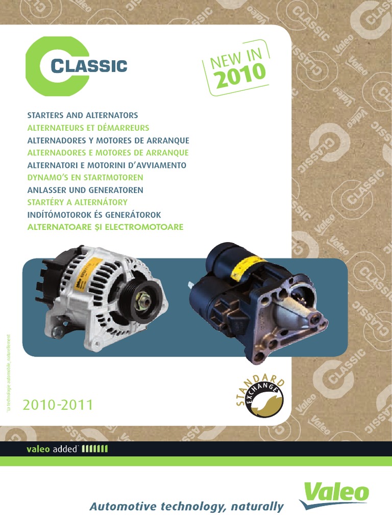 VALEO Starters and alternators (classic) 2010.pdf