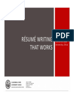 Résumé Writing That Works: California State University, Chico