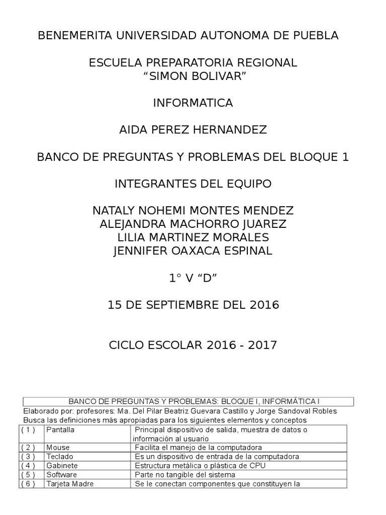 Informatica 1 | PDF | Hardware de la computadora | Almacenamiento de ...