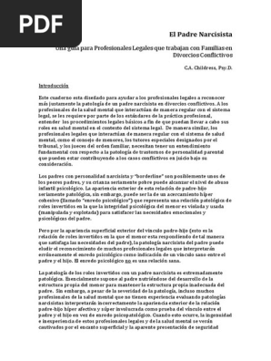 El Padre Narcisista Narcisismo Teoria De Apego