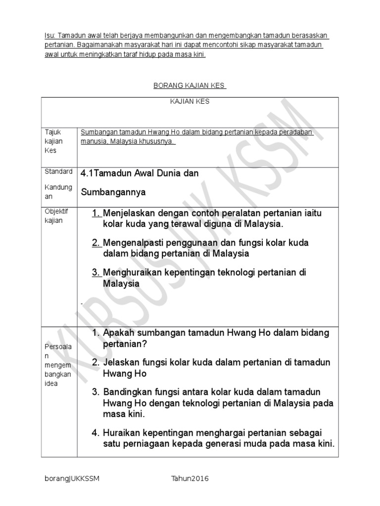 Kajian Kes Sejarah Tingkatan 1 Kssm Pdf