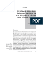 COLINVAUX Ciências e Crianças Delineando Caminhos de Uma Iniciação Às Ciências para Crianças Pequenas