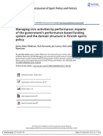 Managing Civic Activities by Performance Impacts of The Government S Performance Based Funding System and The Domain Structure in Finnish Sports