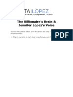 The Billionaire's Brain & Jennifer Lopez's Voice