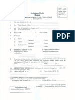 (A) Personal Particulars Form (India)