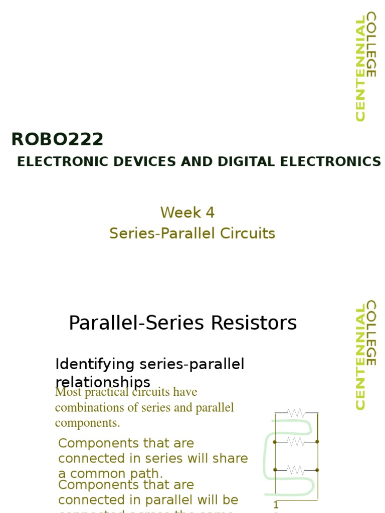 ParallelSeries Circuit PDF Series And Parallel Circuits