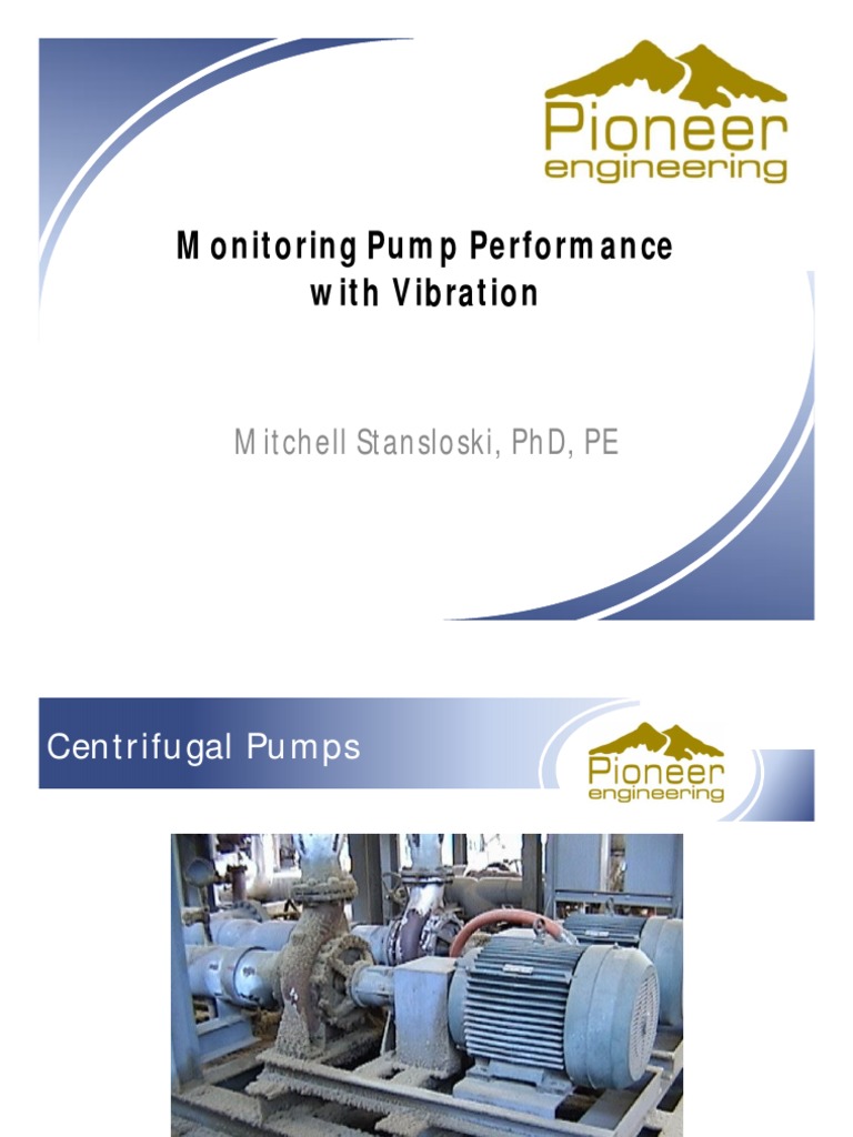 Vibration Monitoring of Centrifugal Pumps | PDF | Pump | Dynamics ...
