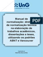 Silva, Marta PIAO ALVES DA. Normas Tecnicas - Manual de Normalização - ABNT UnG