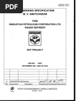 Engineering Specification For MV Switchgear