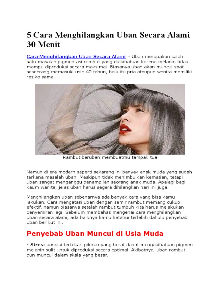5 Cara Menghilangkan Uban Secara Alami 30 Menit