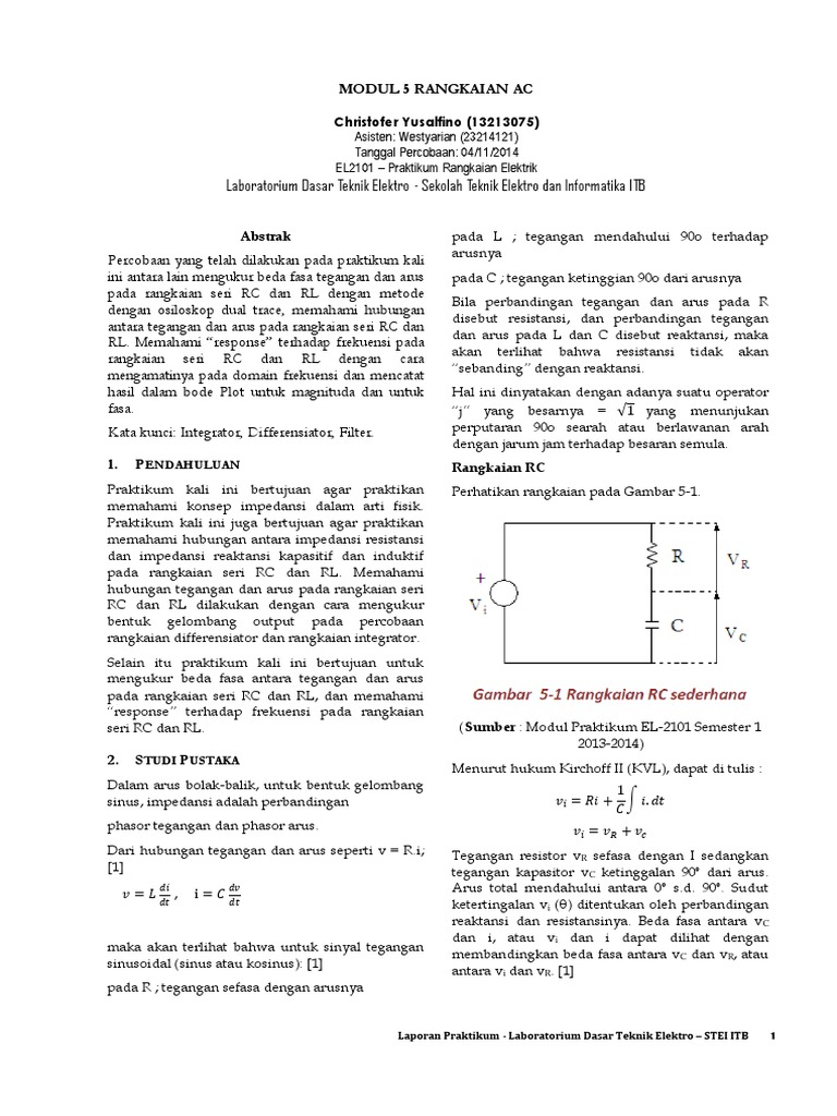 Perbedaan Rangkaian RC dan RL | PDF
