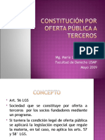 Constitucion Por Oferta Publica A Terceros
