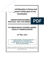 Gender and Education and Realignment of Education To The Constitution PDF