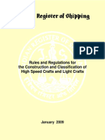 Rules and Regulations For The Construction and Classification of High Speed Crafts and Light Crafts