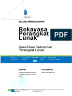 Modul 6 RPL Spesifikasi Kebutuhan PL