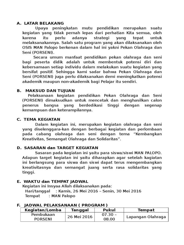 Contoh Surat Undangan Kegiatan Porseni