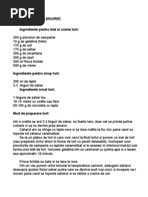Tort De Visine Si Piscoturi
