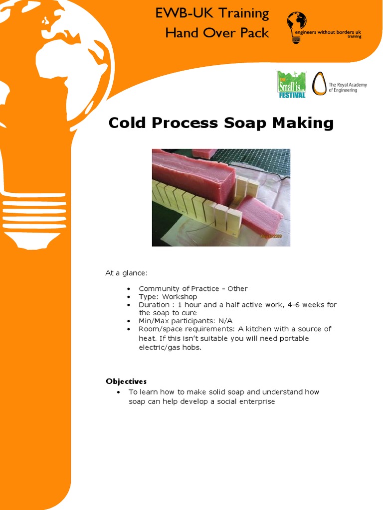 Cold Process Soap Making PDF | PDF | Cooking, Food & Wine | Self ...