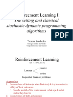 Reinforcement Learning I:: The Setting and Classical Stochastic Dynamic Programming Algorithms