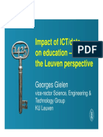 Impact of ICT/data On Education - The Leuven Perspective: Georges Gielen