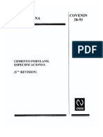 COVENIN 28-93 Cemento Portland, Especificaciones - 5ta Revisión (1).pdf