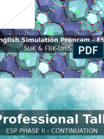 English Simulation Program - ESP Phase II Continuation