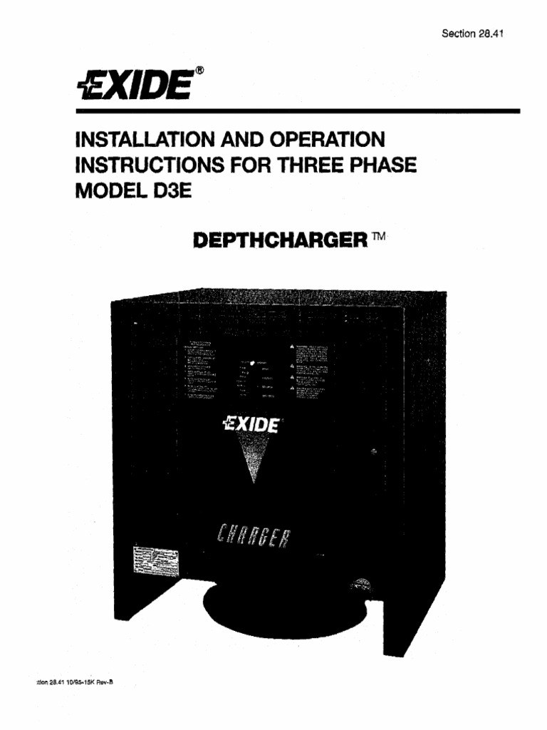 Exide D3E Depth Charger | PDF