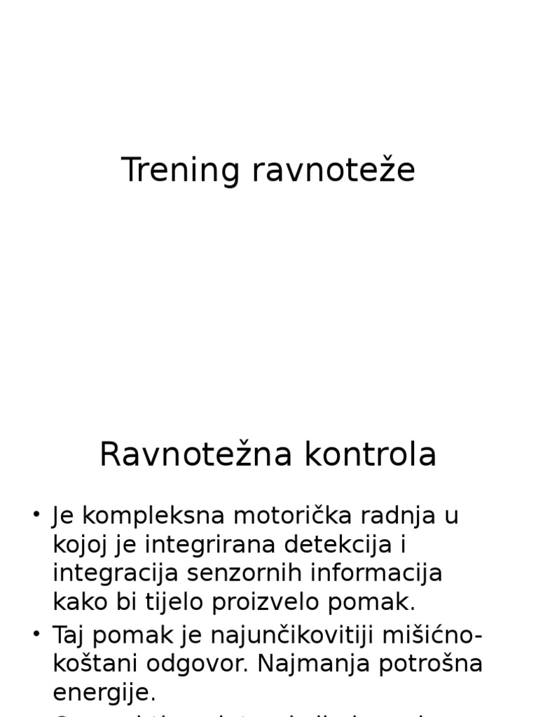 Trening Ravnoteže | PDF