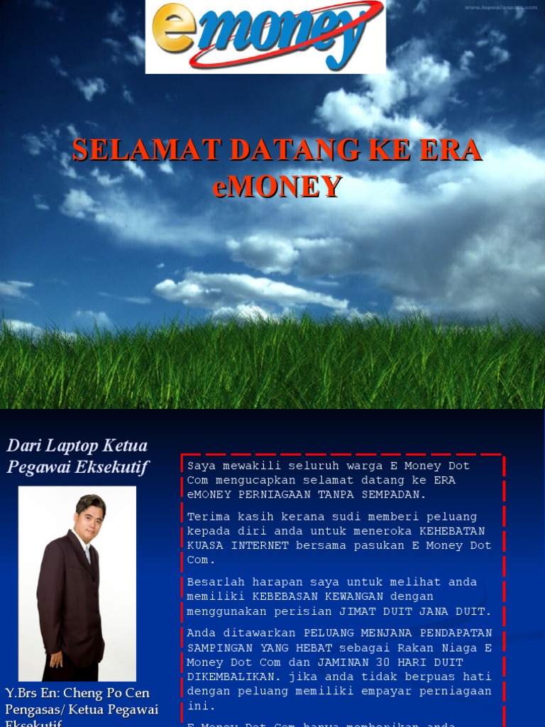Peluang eMONEY: Kebebasan Kewangan Online | PDF