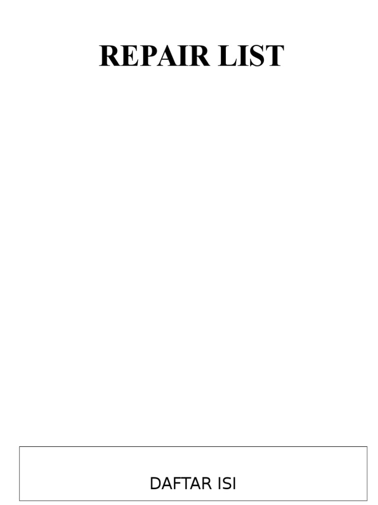 Daftar Perbaikan Kapal dan Layanan | PDF | Griya & Taman