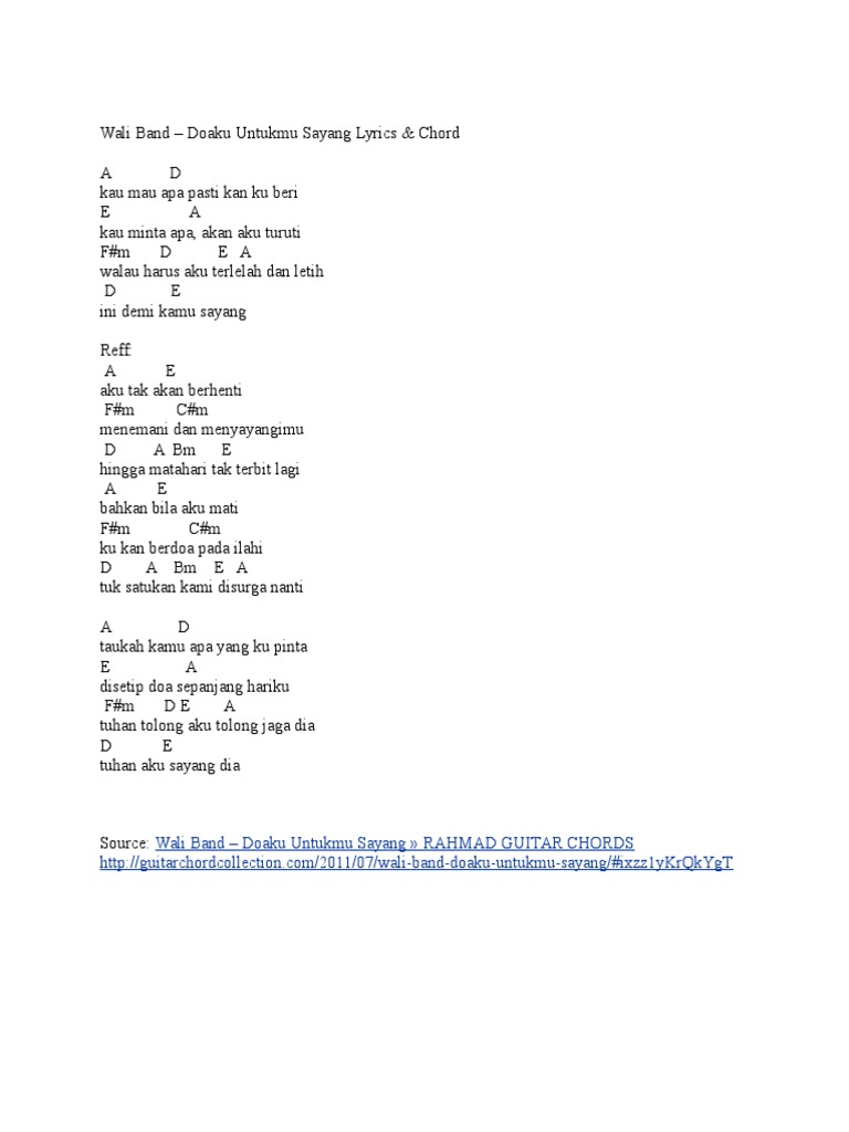 Wali Band Pdf