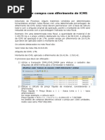 Pedido de Compra Com Diferimento de ICMS