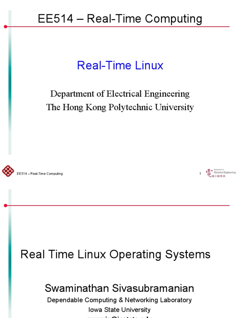 Lecture 6 Real Time Linux - A | PDF