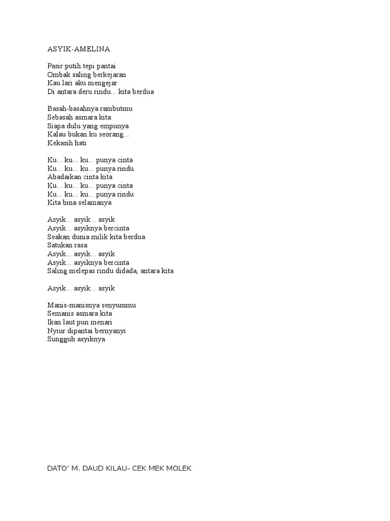 Lirik Lagu Satukan Rasa - malaysaxa