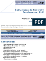 Estructuras de Control y Funciones en PHP