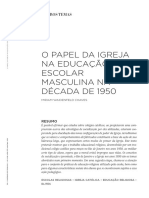 O papel formativo da Igreja Católica na educação masculina dos anos 1950