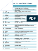 List of Books at Library of AIIMS Bhopal: Physiology