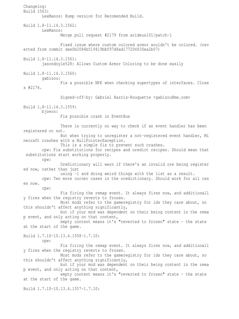 Forge-1 8-11 14 4 1563-Changelog | PDF | Texture Mapping | Areas Of  Computer Science